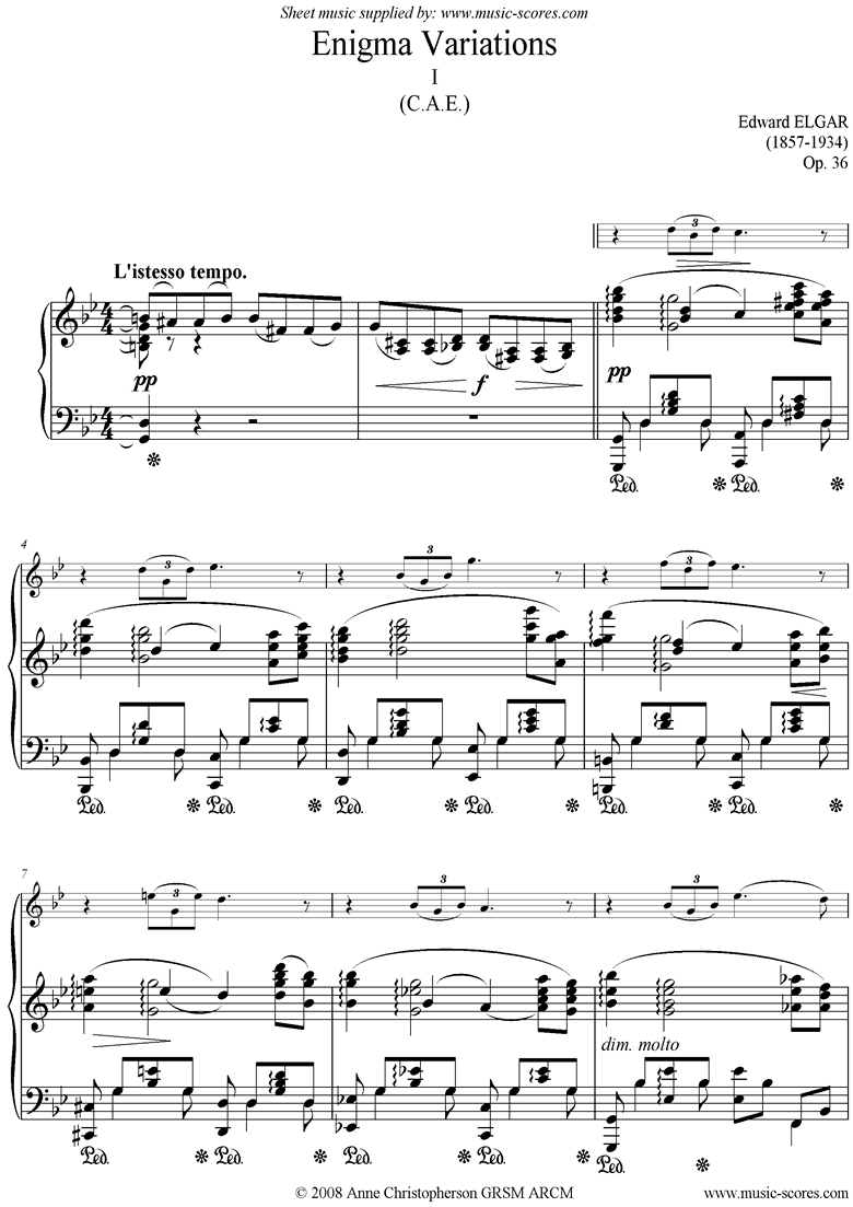 Enigma Variations: 01: C.A.E. by Elgar