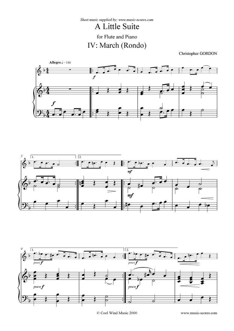 Front page of A Little Suite: 4 Rondo sheet music