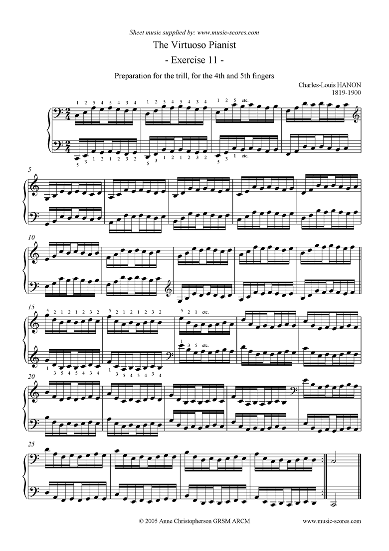 Front page of The Virtuoso Pianist: Exercise 11 sheet music