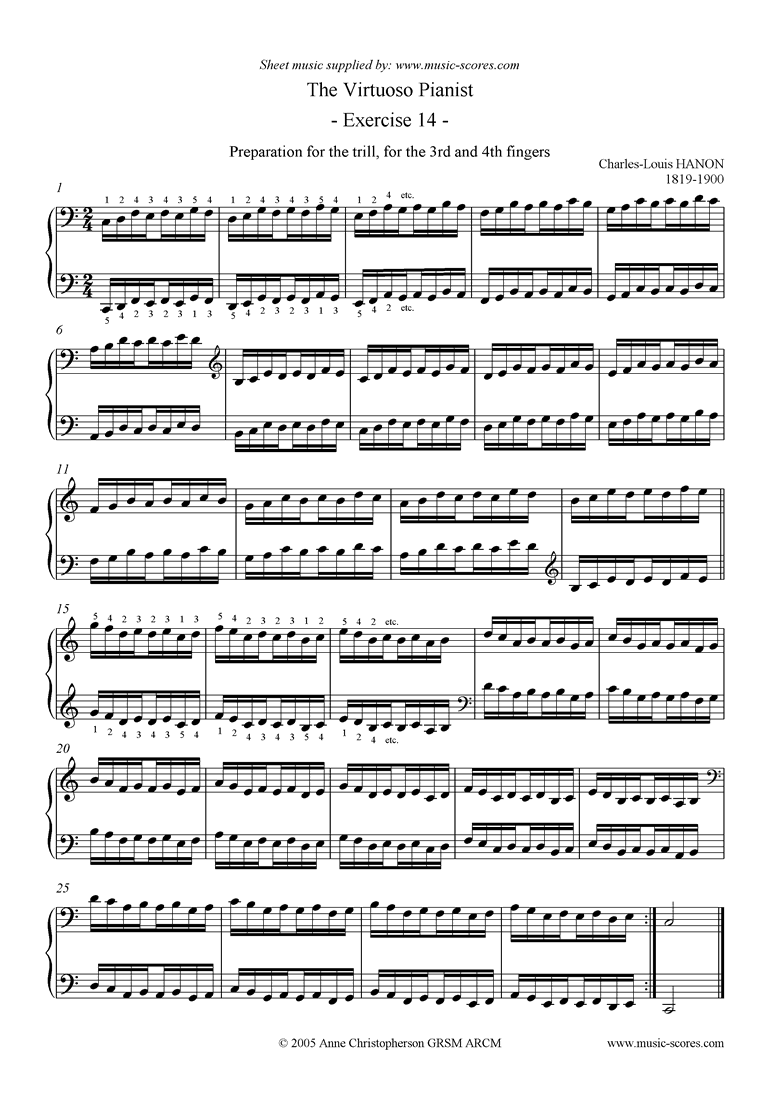 Front page of The Virtuoso Pianist: Exercise 14 sheet music