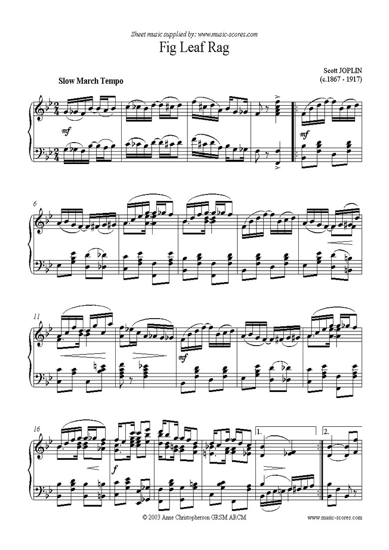 Front page of Fig Leaf Rag sheet music