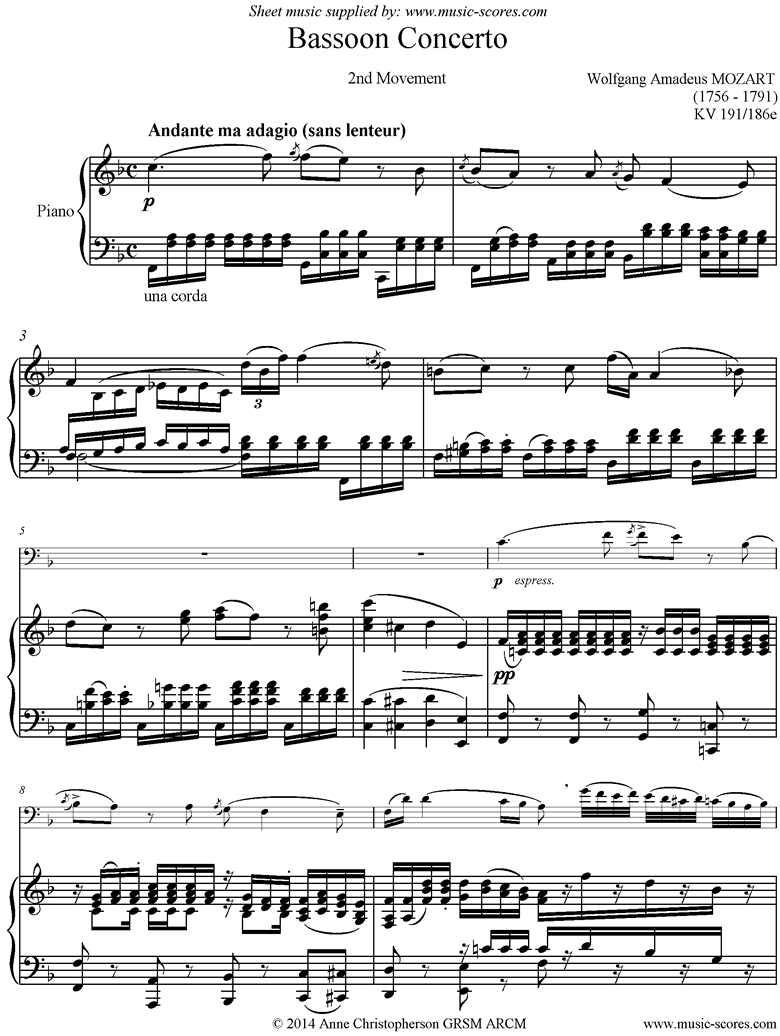 Bassoon mozart sales
