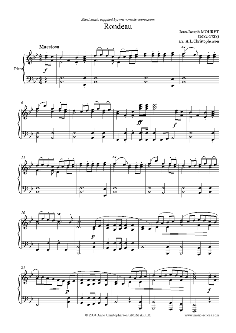 Rondeau. Fanfare from Masterpiece Theatre by Mouret