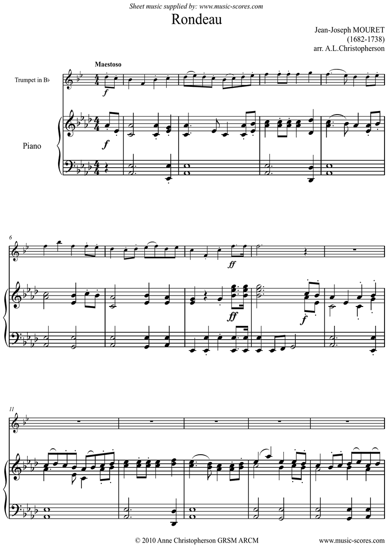 Rondeau: Bridal Fanfare: Trumpet by Mouret