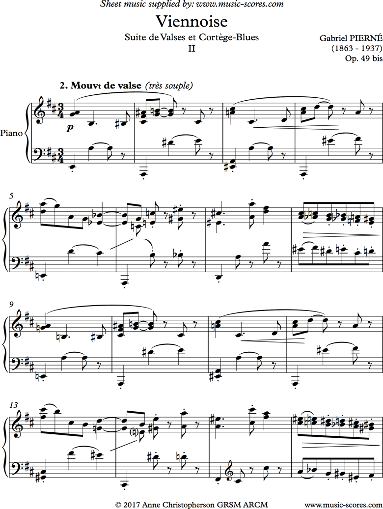 Front page of Viennoise: Valse 02: Piano sheet music