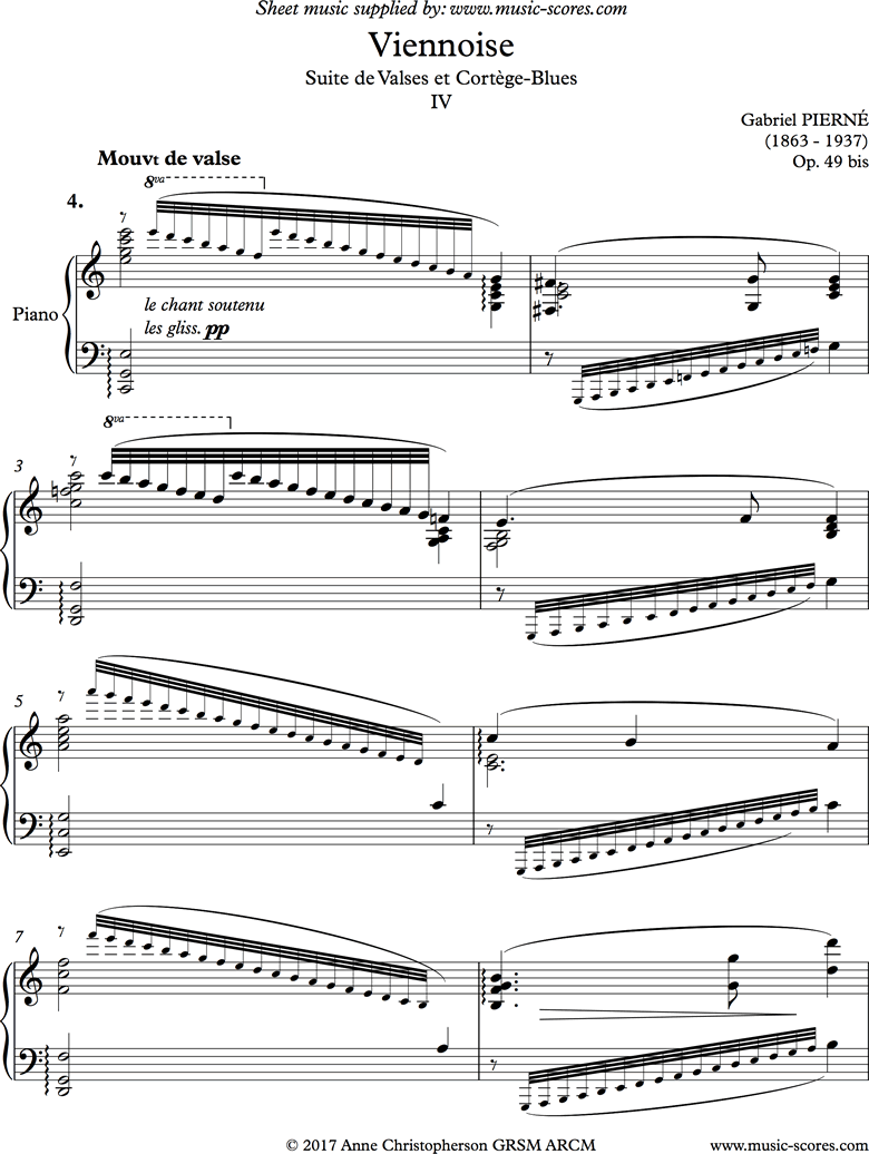 Front page of Viennoise: Valse 04: Piano sheet music