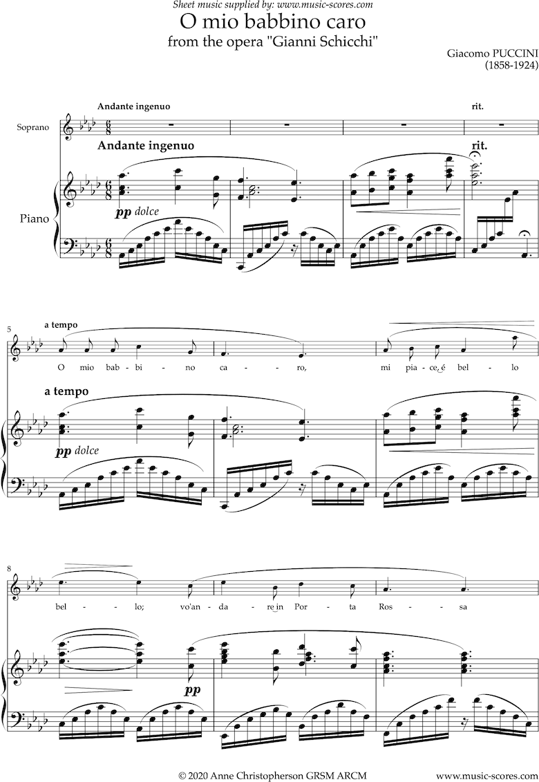 Gianni Schicci: O Mio Babbino Caro by Puccini