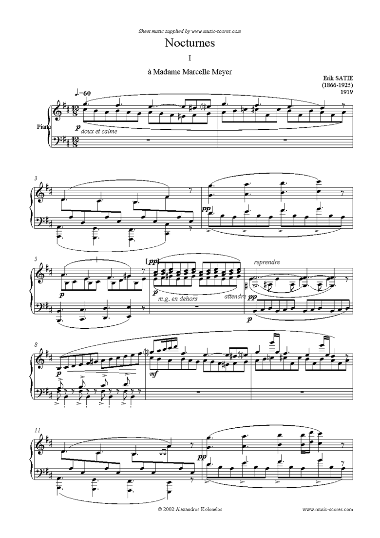 Front page of Nocturne: No. 1 sheet music
