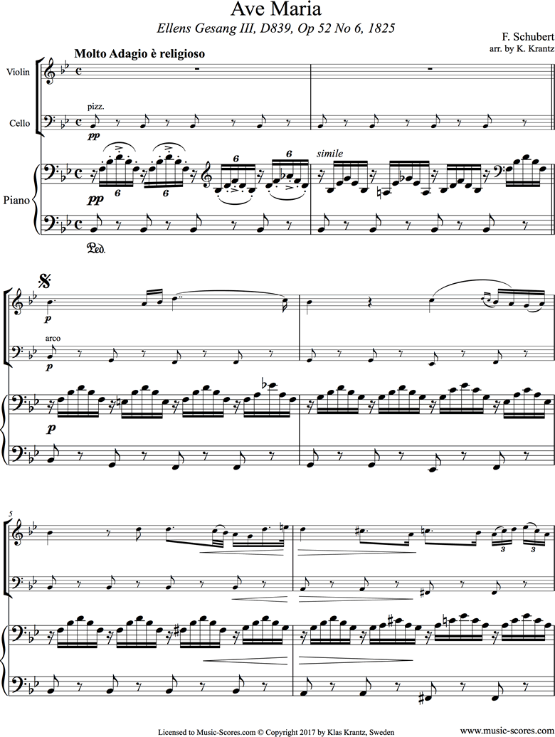 Ave maria schubert violin discount