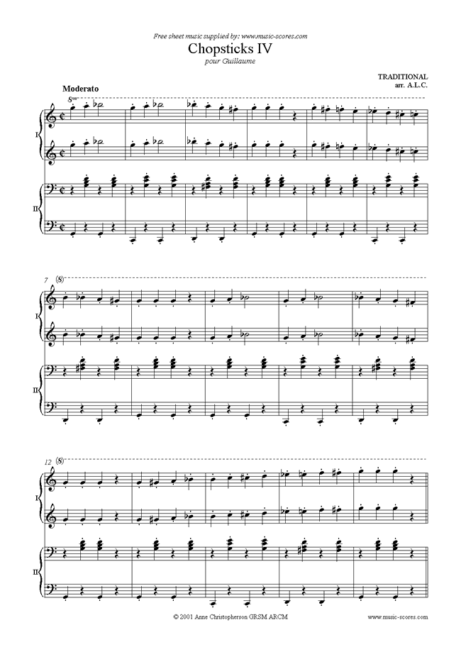 Traditional. Chopsticks Version 4 classical sheet music