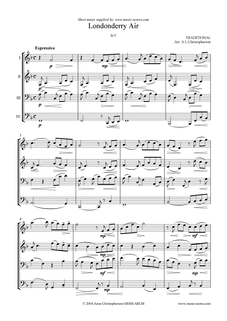 Danny Boy: I Cannot Tell: Londonderry Air: Any Instrument by Traditional