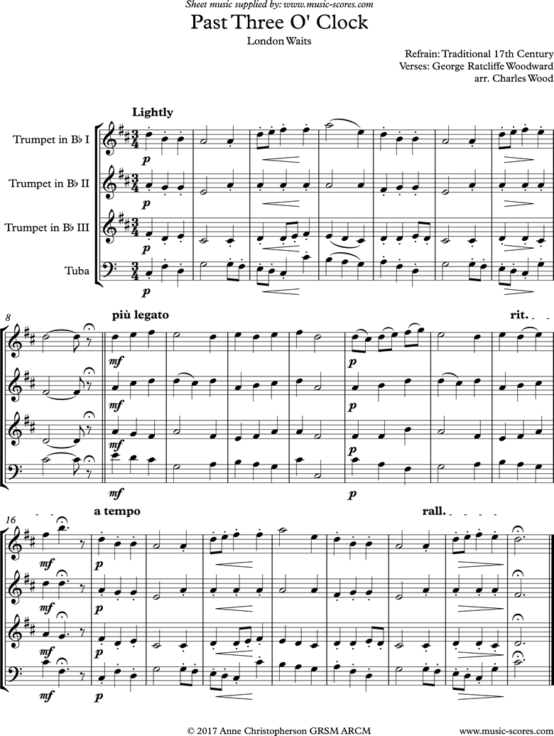 The Old, Wise Oak Tree Sheet music for Tuba, Flute (Mixed Duet